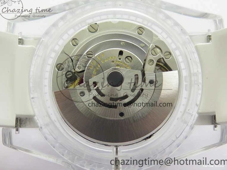 0512 Submariner Phantomlab Transparent KZF Best Edition Deep Blue Dial on White Rubber Strap VR WellDesigned 2568
